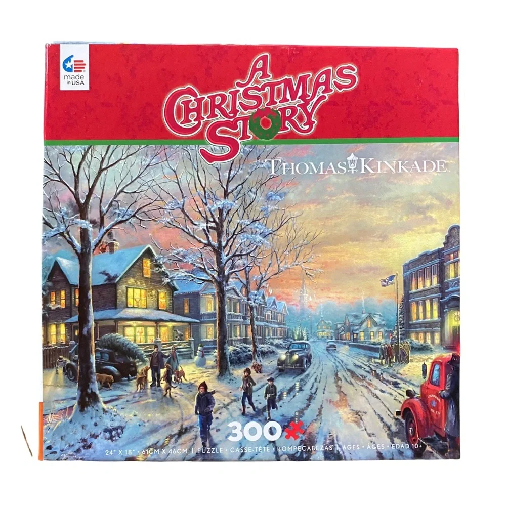 CEACO THOMAS KINKADE - A CHRISTMAS STORY JIGSAW PUZZLE 300 PIECES - NEW OPEN BOX